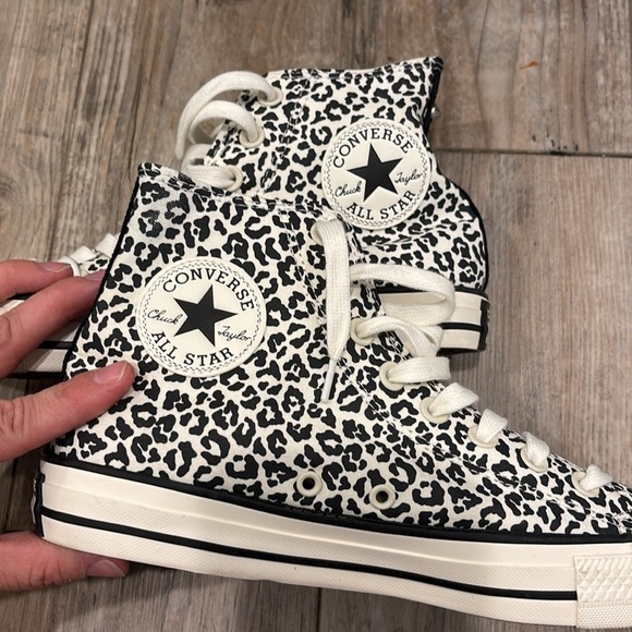 Converse All Star Cheetah Zebra High Top Sneakers Size 9 - Picture 6 of 8